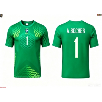Brazilia Alisson Becker #1 Portarii Tricou Fotbal Replică Mondial 2026 Barbati Deplasare